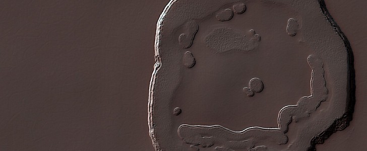 Swiss cheese feature on Mars