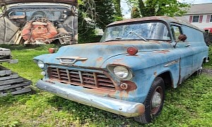 Crusty 1955 Chevy Panel Wagon Sports the Beating Heart of a Big Block Muscle Car