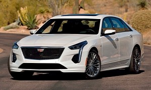 Crystal White 2020 Cadillac CT6-V up for Grabs With 1,017 Miles on its 550-HP V8