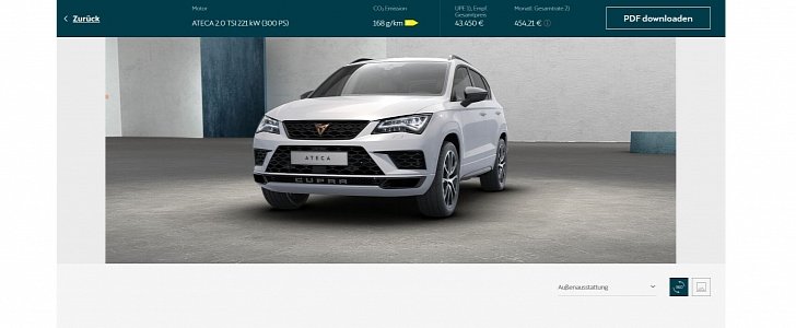 Cupra Ateca Configurator Launched, Starts from €43,450