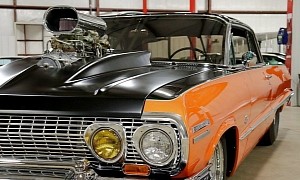 Custom 1963 Impala 655 V8 Has Too Much Power to Hide It Fully Under the Hood