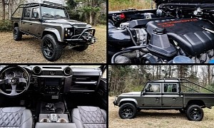 Custom 1988 Land Rover Defender Is a 'Vette at Heart, Embraces the Muscle Truck Life