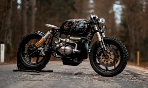 Custom BMW R100RS Black Stallion Sits on Upgraded Suspension and Dual-Purpose Tires