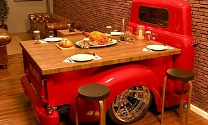Custom Chevy 3100 Bed Table Looks Like the Perfect Digital Thanksgiving Setup