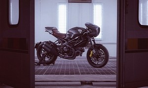 Custom Ducati Monster 1100 EVO Diesel Looks Sublime Wearing Gunmetal Grey Paint