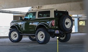 Custom Ford Bronco Flaunts Classic Land Rover Green Paintwork and Many Tasteful Mods