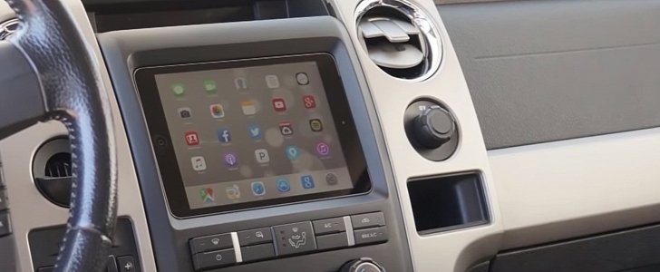 iPad Pro installed on Ford F150 dash