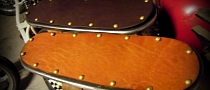 Custom Handmade Leather Floorboards for Indian Bikes and More