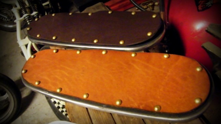 Custom Handmade Leather Floorboards