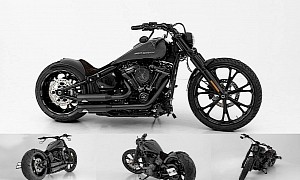 Custom Harley-Davidson Breakout Proudly Shows 3D Artwork on Fuel Tank and Rear Fender