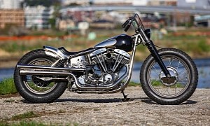 Custom Harley-Davidson FLH Electra Glide Embraces Stripped-Down Bobber Aesthetics
