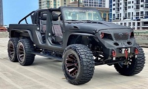 Custom Jeep Gladiator 6x6 Looks Like the Devil’s Pickup Truck