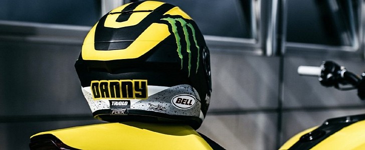 Jordan AJ4 Retro “Tour Yellow” - Inspired Helmet for Danny Schneider and his Indian FTR