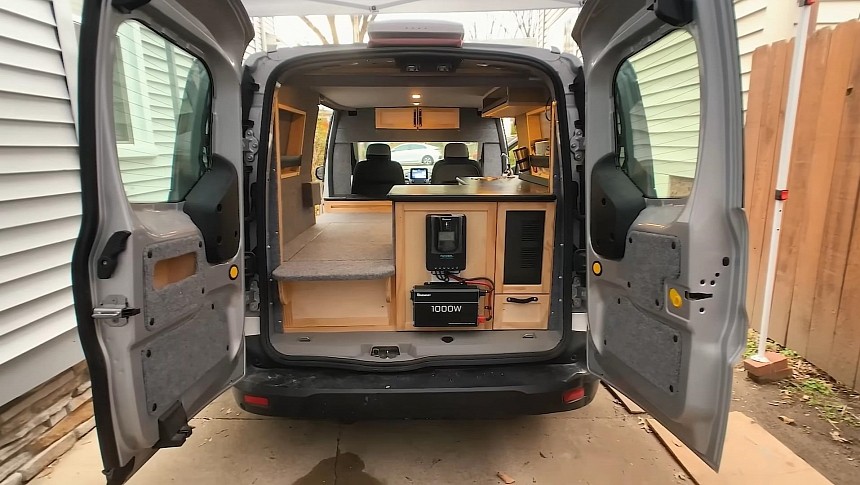 Custom Micro Camper Boasts a Clean, Well-Thought-Of Design With Extensive Storage Spaces