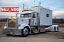 Custom Peterbilt 379 Camper Conversion Packs Fully Equipped Kitchen, Bedroom and Shower