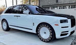 Custom Rolls-Royce Cullinan Has a White-and-Black Tuxedo, To Go With Matching 28s