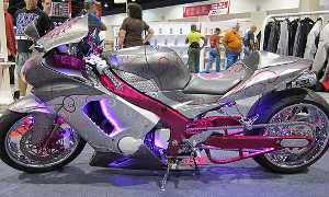 Custom Susan G Komen for the Cure Motorcycle Presented in Daytona