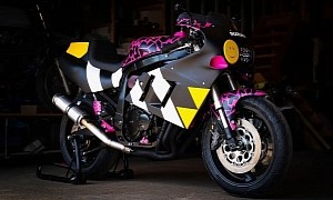 Custom Suzuki GSX-R750 Rad Racer Looks Absolutely Wild Draped in Colorful Livery