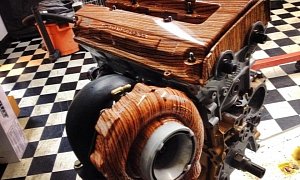 Custom Wood Valve and Turbo Cover Is Pretty Awesome