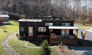Customized Tiny Home Has an Interesting Layout and Plenty of Space, Including a Dog Loft