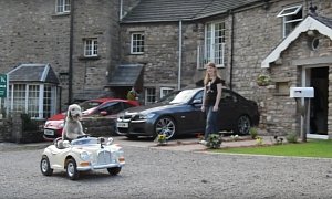 Cute Pooch Drives Mini Rolls-Royce Car, Owners Say He Acts Like a Human