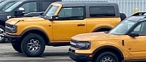 Cyber Orange 2021 Ford Bronco and Bronco Sport Get Spotted Side by Side