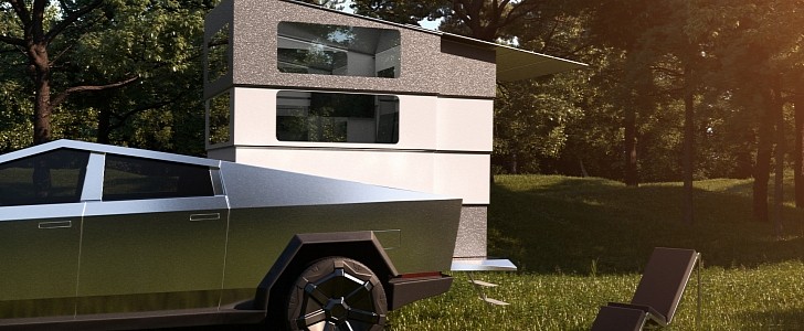CyberLandr Overlander Turns Your Cybertruck Into Self-Sufficient Mobile Home