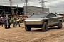 Cybertruck at Giga Texas Looks Like Musk Driving on Mars