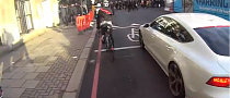 Cyclists Battle an Audi A7 in London