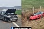 Dacia Duster Puts Ferrari SF90 to Sleep Following Crash, the Hay Looks Comfy