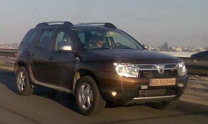 Dacia Duster Spied on Romanian Highway