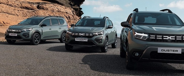 Dacia models with new brand identity