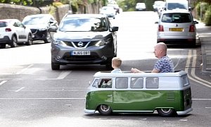 Dad Turns Mobility Scooter Into Legal Mini Volkswagen Campervan for 3YO Son