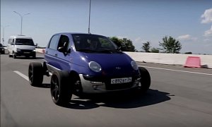 Daewoo Matiz Gets 20-inch Vossen Wheels, Becomes Hideous Russian Bigfoot