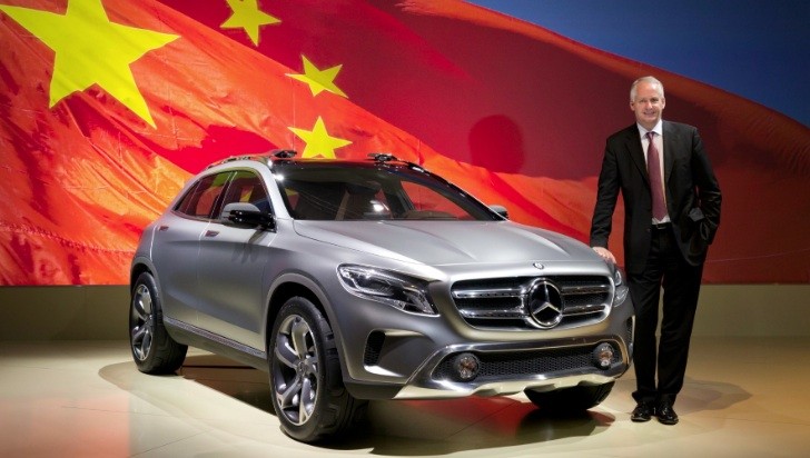 Hubertus Troska, Head of Mercedes-Benz China, and the GLA Concept