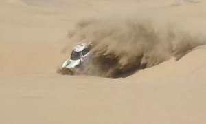 Dakar-Spec MINI Countryman Lands Badly After Dune Jump