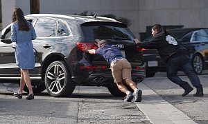 Dakota Fanning's Audi Q5 Left Out of Gas, Passers-By Come to the Rescue