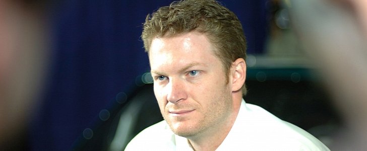 Dale Earnhardt Jr at a press conference in 2008