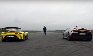 Dallara Stradale Drag Races Lamborghini Huracan Evo, Runs Out of Luck