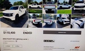 Damaged Ford F-150 Lightning Sells for $30,000 Above MSRP at Auction, Smells Fishy