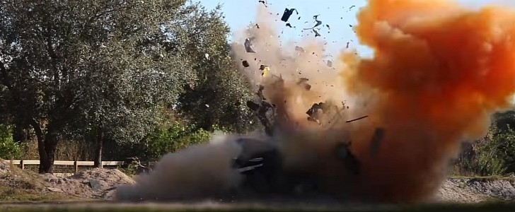 Tesla Model 3 blowing up