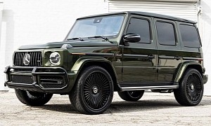 Dark-Green Mercedes-AMG G 63 Looks More British Than the Latest Land Rover Defender