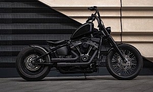 Dark Harley-Davidson Street Bob Is How You Make a Motorcycle Invisible in the Night