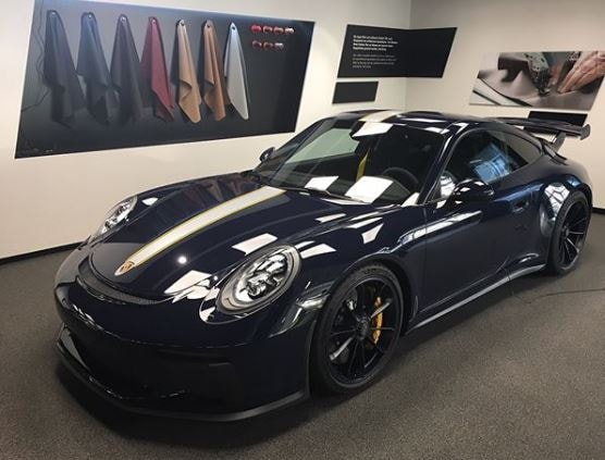 This GT3 RS 4.0 liter is a one of only 39 (!!!) “Paint to Sample”  four-liters offered to the world. Painted Dark Sea Blue, chassis #46…