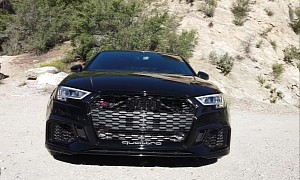 Dark Vader-Dark Audi RS3 Turns Into 700-HP Ripper With a Press of a Button