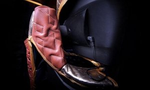 Dartz Motorz Designs Opulent Child Seat, It's Made of Kevlar and Gold Plated Crocodile Skin