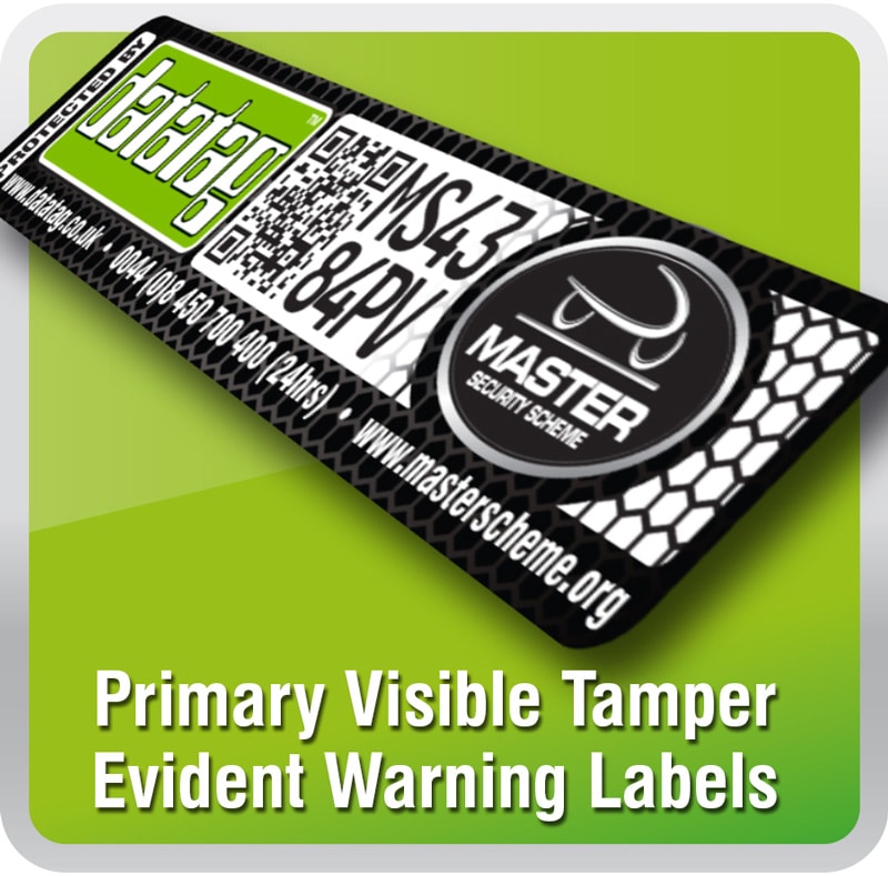 Tamper-proof labels have QR codes easy to scan with a smartphone