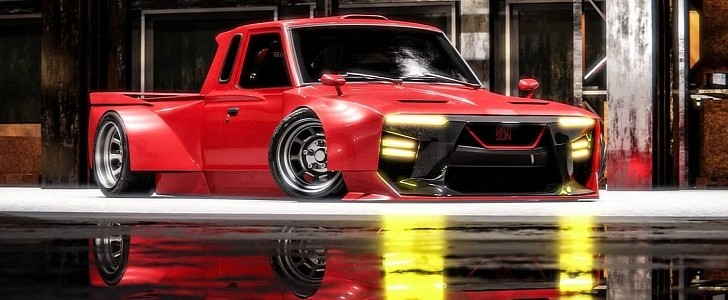 Datsun Truck "Godzilla" rendering