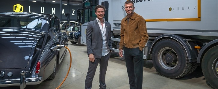 David Beckham Lunaz electric vehicle manufacturer investment