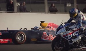 David Coulthard Shows How His F1 Car Outbrakes Guy Martin's BMW S1000RR